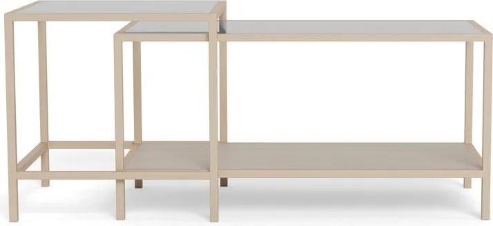 Set di tavolini da salotto grigi in acciaio 2 pz 50x90 cm Seaford – Actona