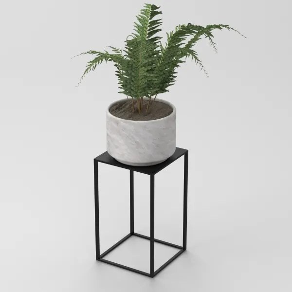 Portafiori 40x24 cm nero