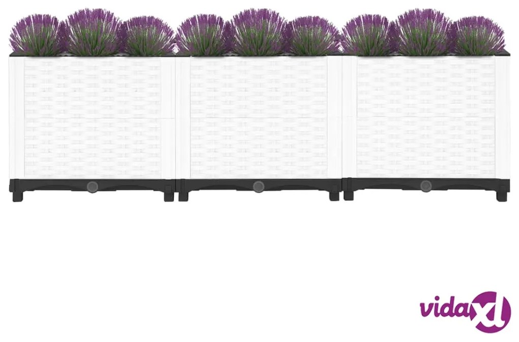 vidaXL Fioriera Rialzata 120x40x38 cm in Polipropilene