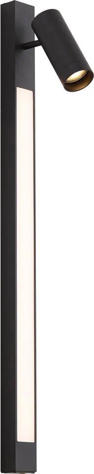 Faretto da parete intelligente nero orientabile incl. GU10 Wi-Fi - Jackle