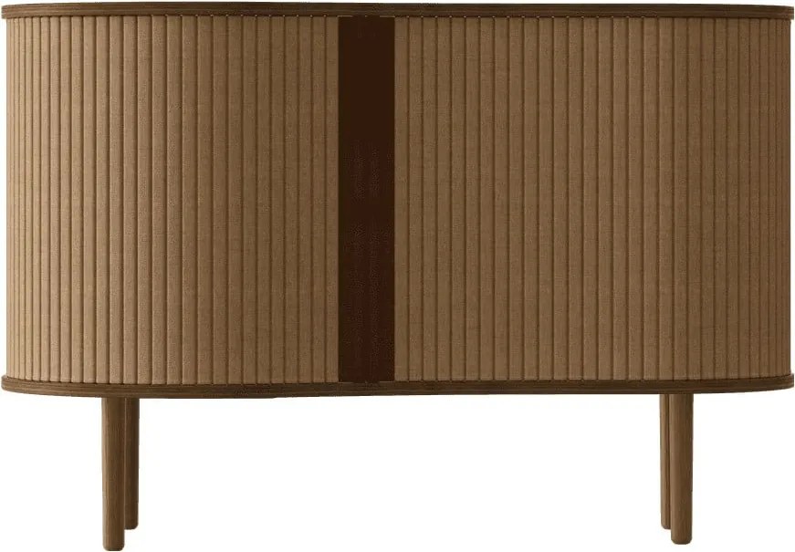 Cassettiera marrone/marrone chiaro con effetto rovere con ante scorrevoli 100x67x50 cm Audacious – UMAGE