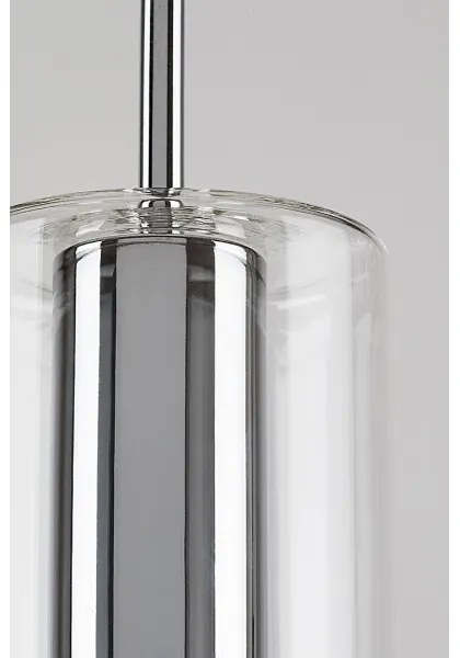 Rabalux 72048 - Lampadario a sospensione con filo ESTA 1xE27/40W/230V limpido/cromo