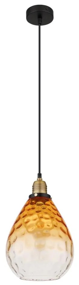 Globo 15786H - Lampadario a sospensione con filo SALVY 1xE27/60W/230V diametro 21 cm arancione