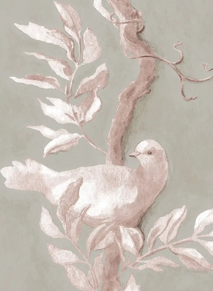 Lewis & Wood Carta da parati Doves - Flax