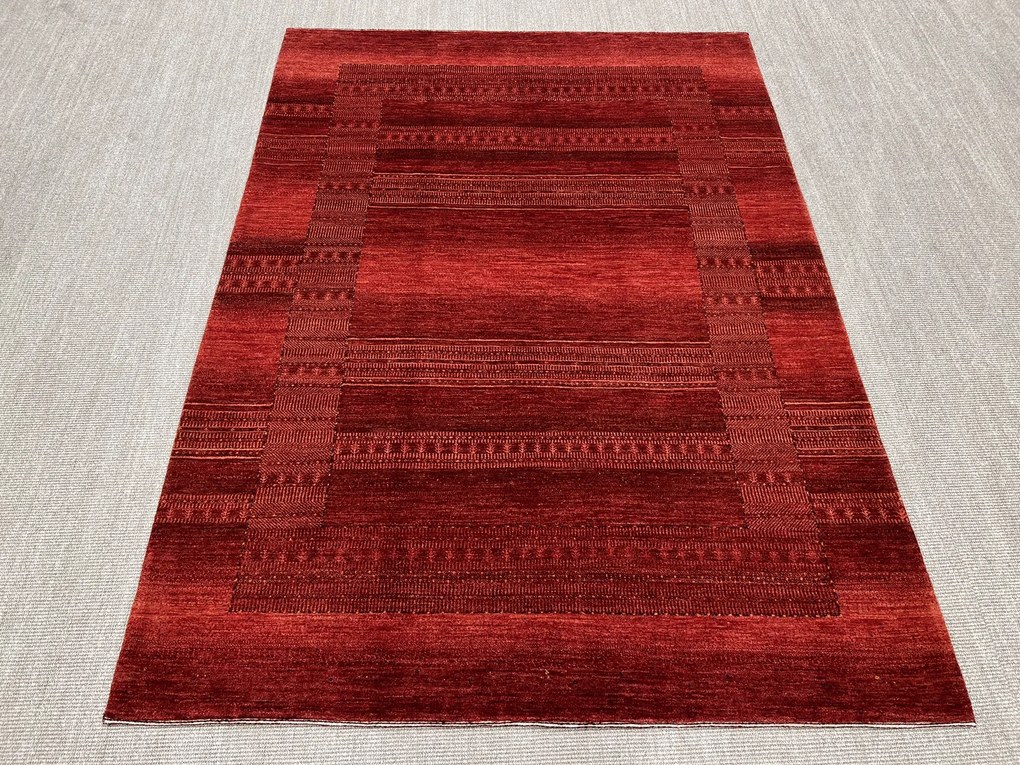 Loribaft Tappeto 170 x 240 Rosso (Iran) Annodato A Mano