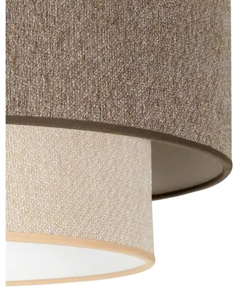 Duolla-Lampadario a plafone BOHO ECO RECYCLING 1xE27/15W/230V diametro 45 cm marrone/color crema