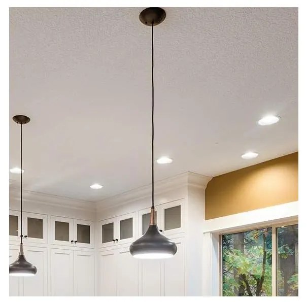 Feiss FE-BESO-P-M-DBZ - Lampadario a cavo BESO 1xE27/60W/230V Ø25,4 cm nero/rame