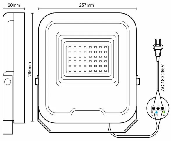 Riflettore LED PROFI LED/100W/180-265V 5000K IP65