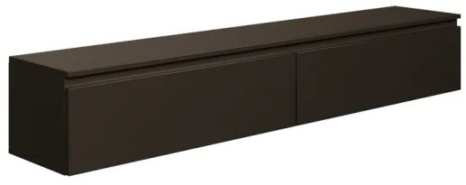 Mobile TV Sospeso 175 cm 2 Ante A Ribalta Nero Opaco Lume