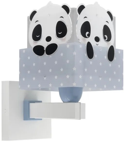 Dalber 63169T - Applique per bambini PANDA 1xE27/60W/230V blu