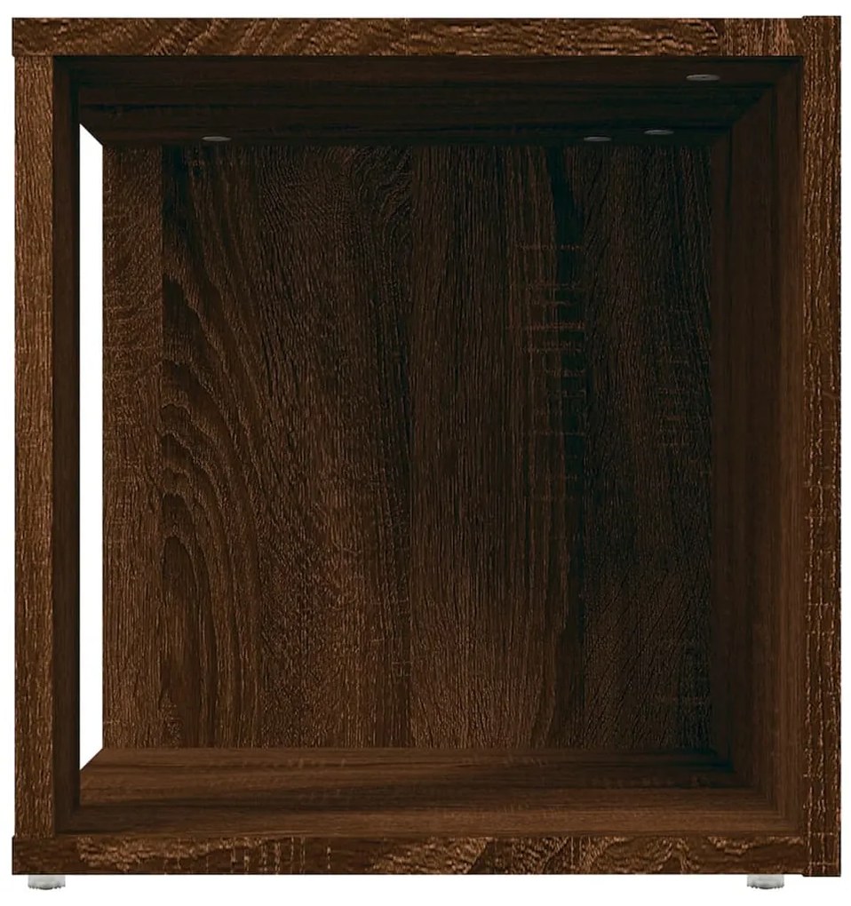 Tavolino salotto rovere marrone 33x33x34,5 cm legno multistrato