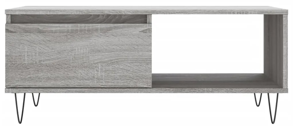 Tavolino salotto grigio sonoma 90x50x36,5 cm legno multistrato