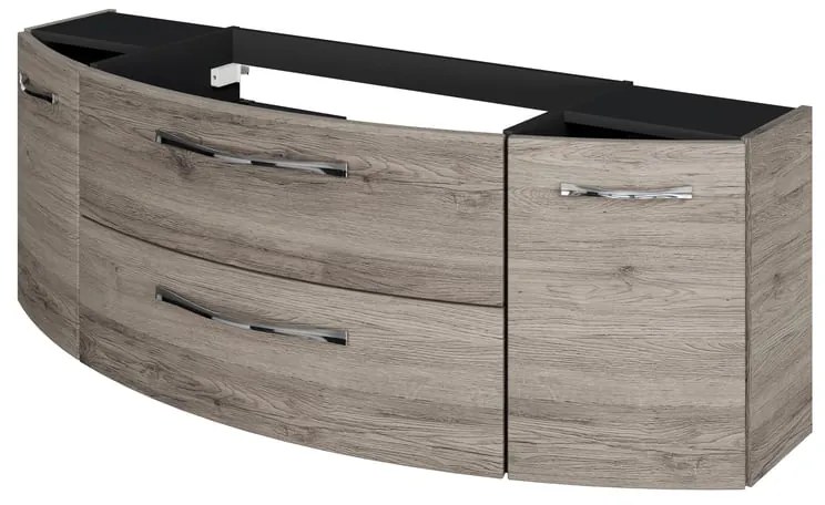 Mobile da bagno sospeso sotto lavabo L 139 x H 48 x P 46.2 cm rovere, 2 cassetti, 2 ante PELIPAL Cassca