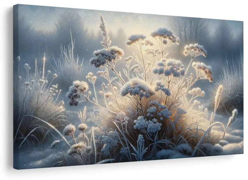 Quadro su tela – Brina sui fiori