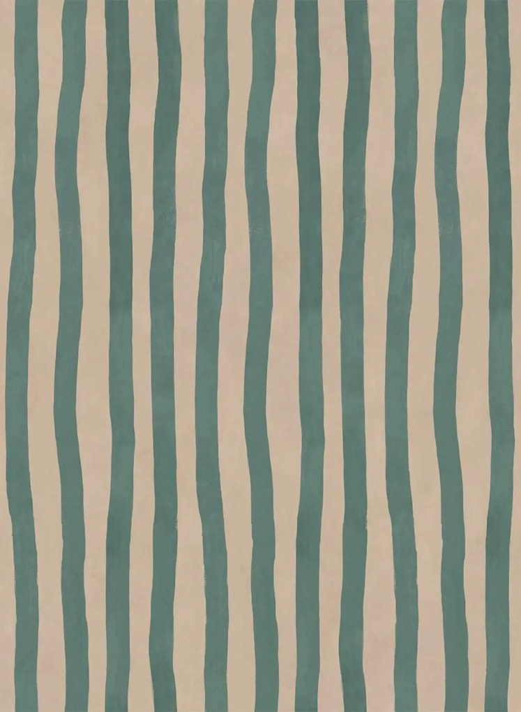 House of Hackney Carta da parati Artists Stripe - Euphorbia/ Alabaster