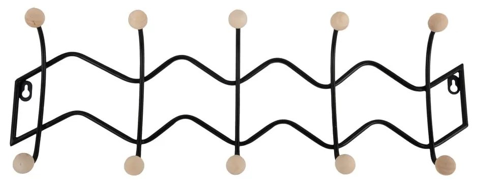 Attaccapanni da parete nero in metallo 61 cm Zig Zag – PT LIVING