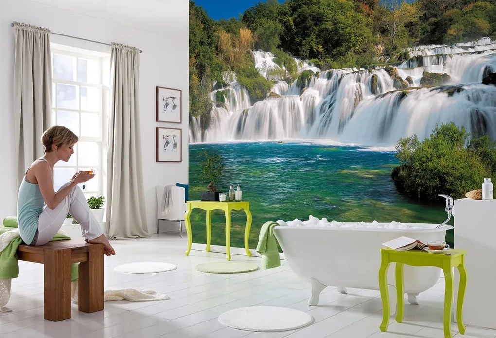 Fotomurale KOMAR Krka falls, Multicolore 368X254 cm