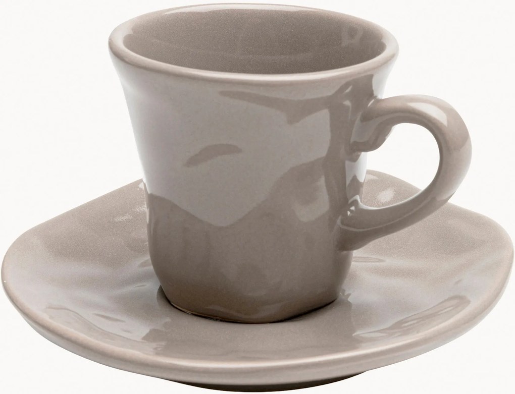 Set di 4 tazzine da caffè con piattino Organic