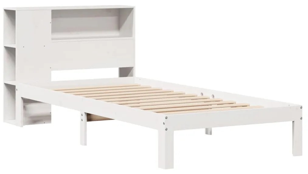 Letto con libreria senza materasso 75x190 cm in legno pino