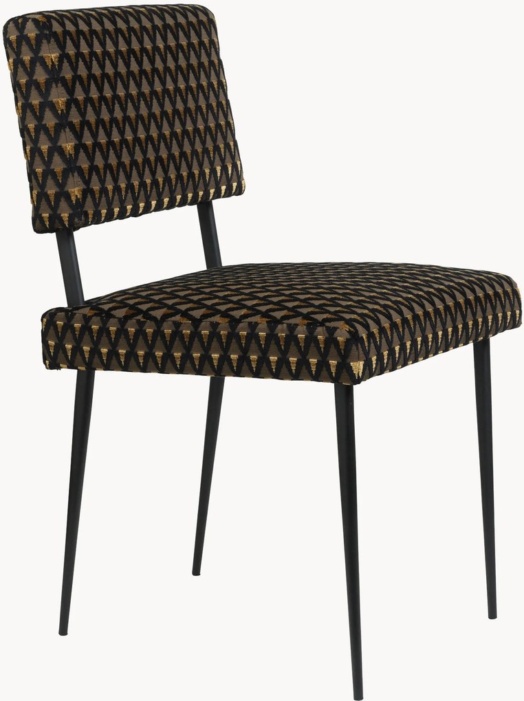 Sedia imbottita in velluto M-Chair