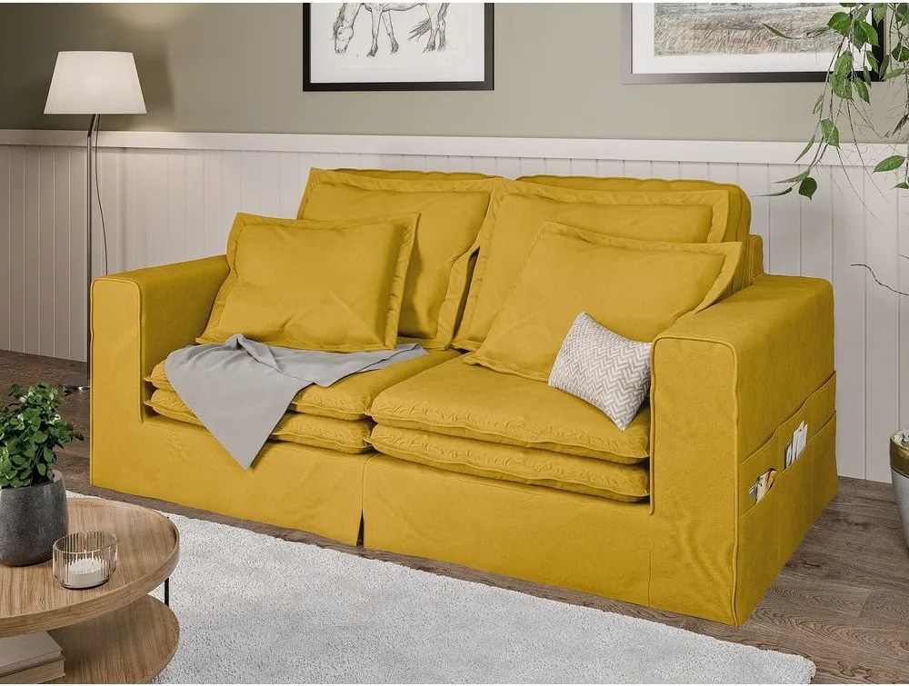 Divano giallo 196 cm Nora – Ropez