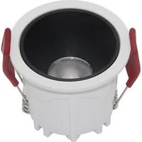 Faretto Da Incasso Moderno Alfa Led Alluminio Bianco Led Diffusore Nero Dimm.