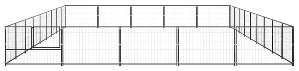 Gabbia per cani nera 45 m² in acciaio