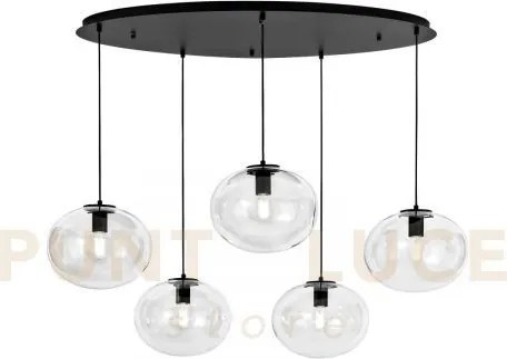 Lampadario a sospensione galaxy nera 5 luci attacco e27 119,5x78,5x...