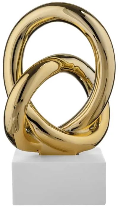 Bongelli preziosi piccola Scultura in marmorino collezione Nodi - 4 varianti ORO BASE BIANCA