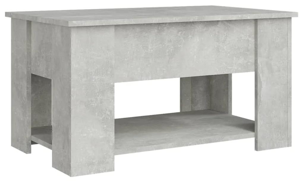 Tavolino da Salotto Grigio Cemento 79x49x41cm Legno Multistrato
