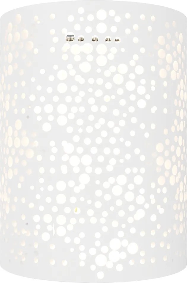 Applique da Parete E14 Curva in Gesso Pitturabile Traforato