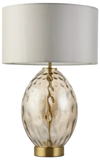 Endon 101150 - Lampada da tavolo dimmerabile ERIN 1xE27/10W/230V bianca/beige fumé