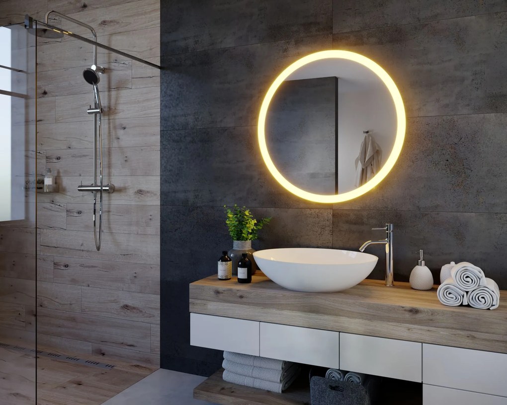 Specchio rotondo con illuminazione LED C1