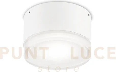 Urano plafoniera da esterno ip44 1 luce attacco gx53 bianca 12cm
