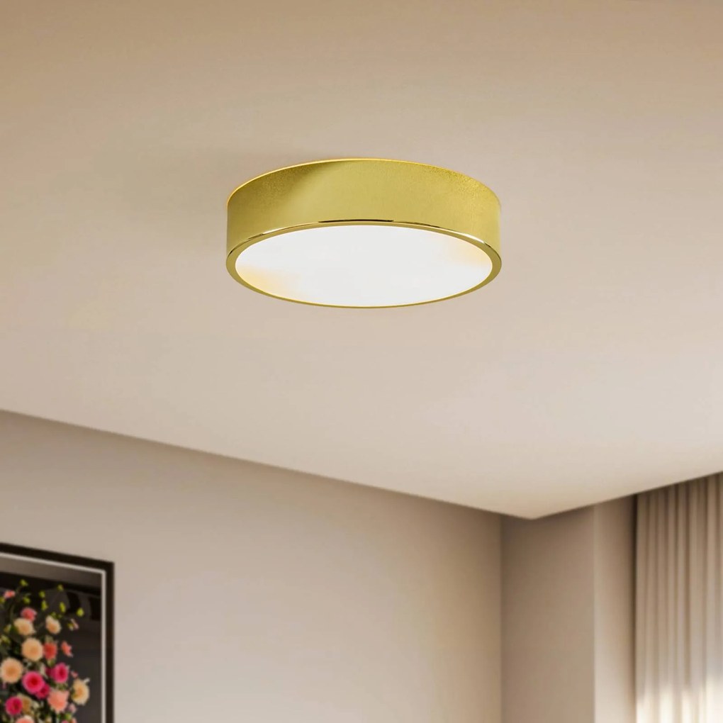 Lamkur Plafoniera Kimban in metallo, Ø 36 cm, oro
