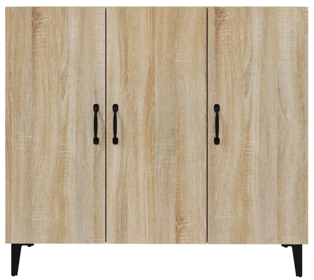 Credenza rovere sonoma 90x34x80 cm in legno multistrato