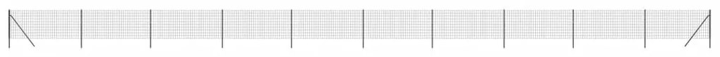 Recinzione Metallica Antracite 0,8x25 m in Acciaio Zincato