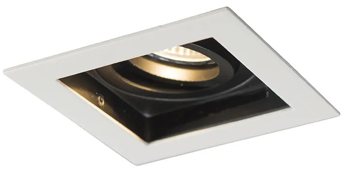 Faretto da incasso Smart bianco con WiFi GU10 regolabile - Carree