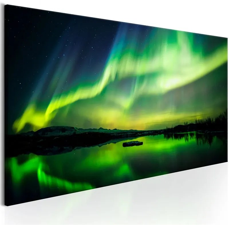 Quadro Green Sky  Colore Nero, Dimensioni e Misure 135x45