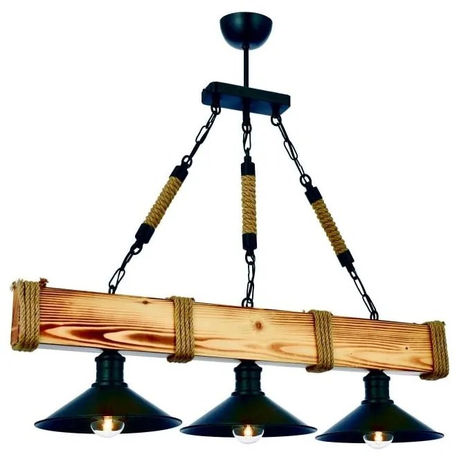 Lampada a sospensione in legno di carpino Kütük Yanık - Opviq lights