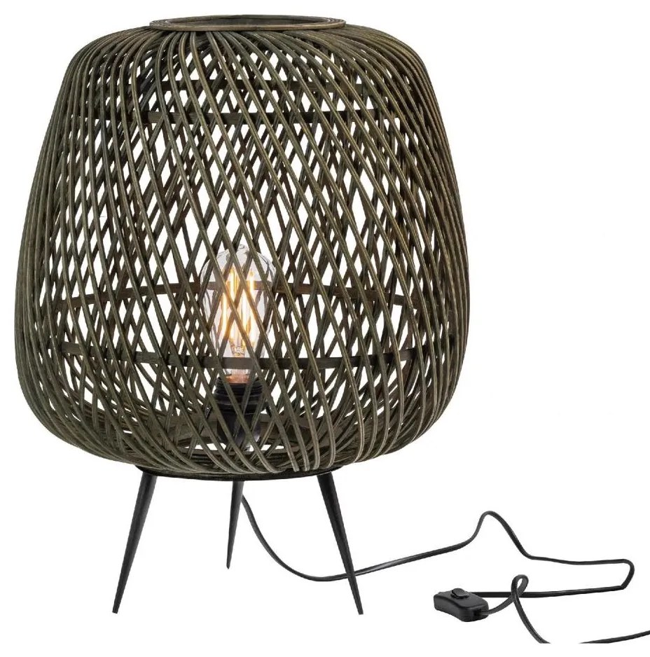 Lampada da tavolo MOZA 1xE27/60W/230V bambù verde