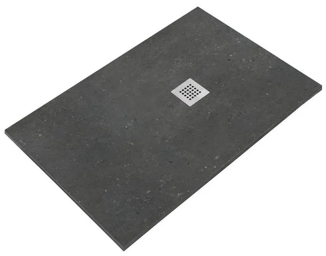 Piatto doccia SANYCCES in resina STRATO nero L 70 x L 120 cm