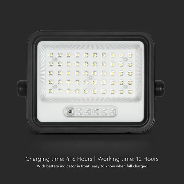 Faretto solare dimmerabile a LED 100W/3,2V IP65 5000 mAh nero + telecomando
