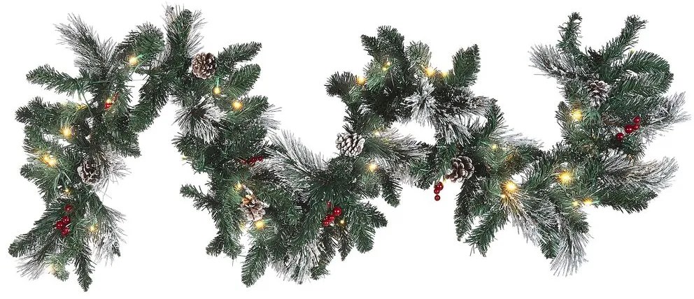 Festone natalizio LED verde e bianco 180 cm WAPTA Beliani