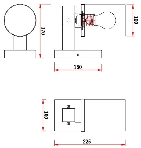 Globo 15555W - Applique LILA 1xE27/60W/230V