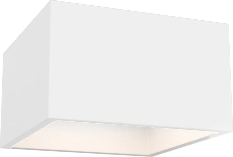Plafoniera Quadrata da Soffitto GX53 in Gesso - Serie ESSENZA