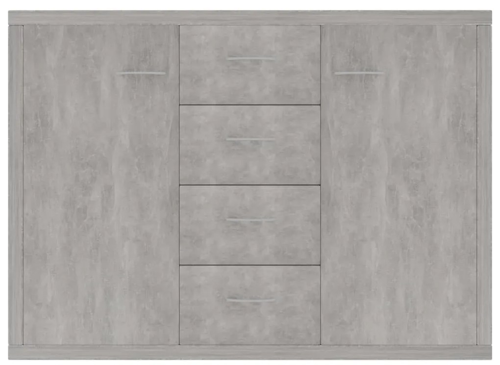 Credenza grigio cemento 88x30x65 cm in truciolato