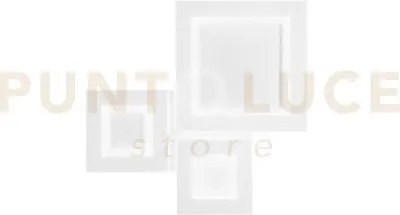 Plafoniera albers bianca in metallo 40w cct 3000 e 4000 e 6500k 550...