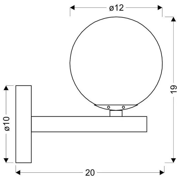 Lampada da parete nera Kama - Candellux Lighting