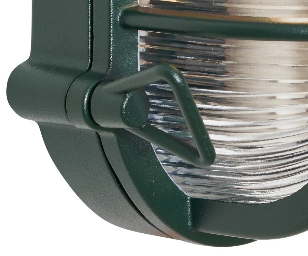 Lampada da parete e da soffitto per esterni verde scuro ovale IP44 - Noutica